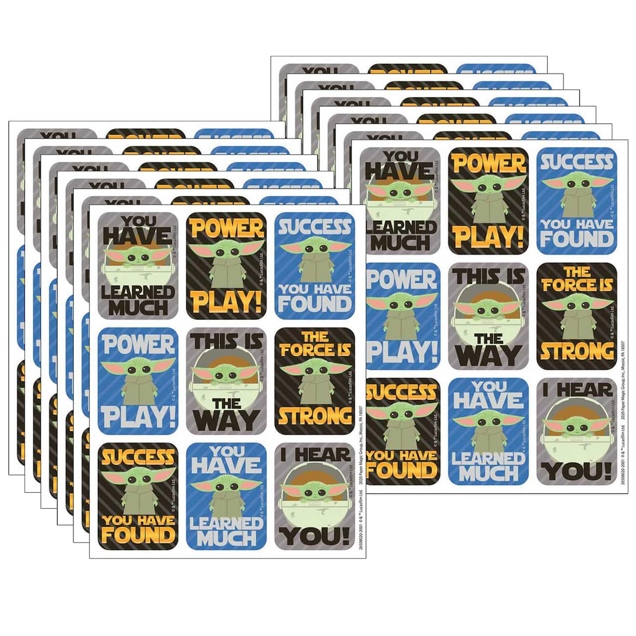 Eureka® Star Wars™ The Mandalorian Giant Stickers, 12 Packs of 26